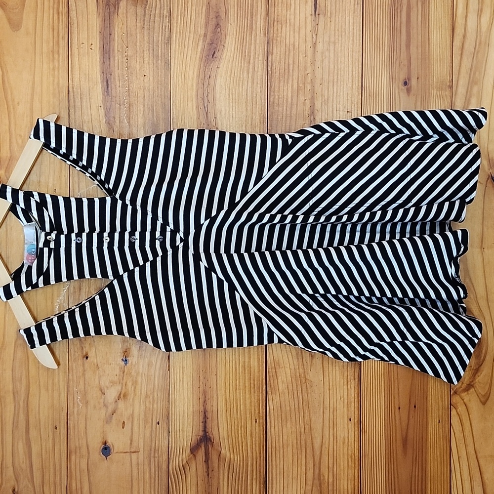Free People Black and White Striped Boho Beachy Mini Dress S